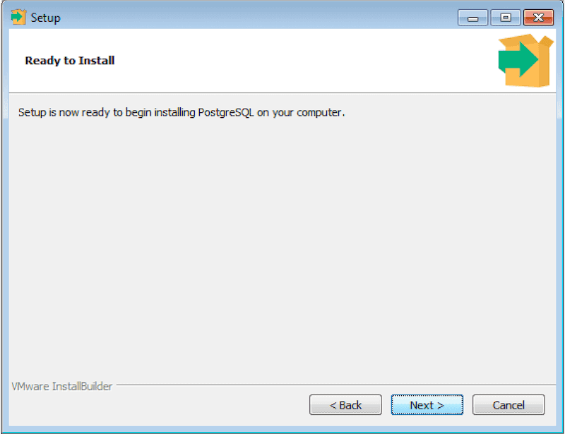 The Ready to Install dialog box